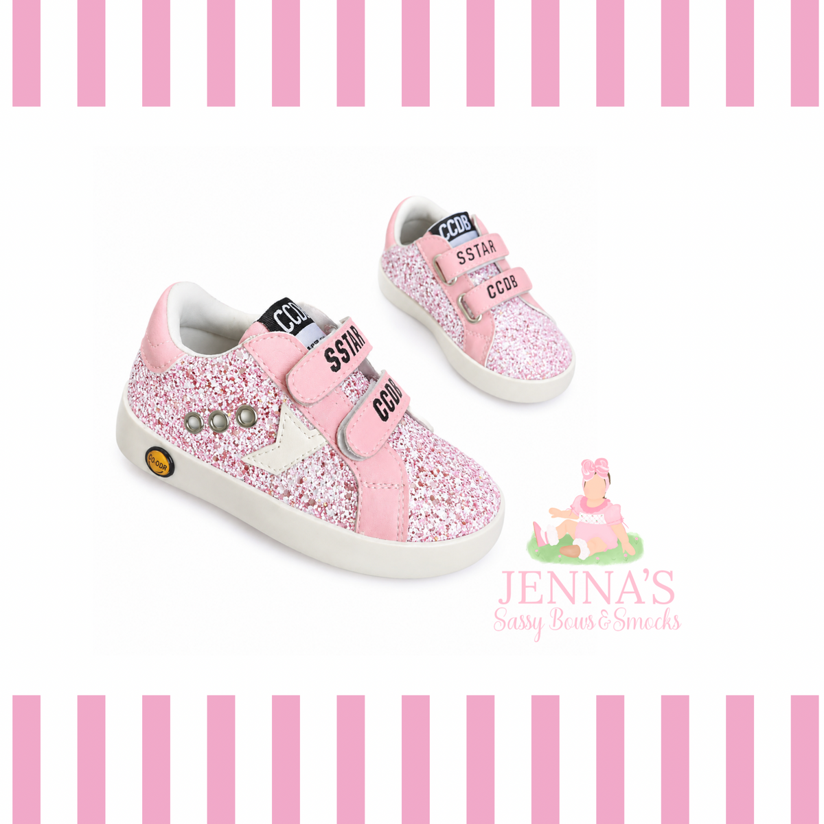 Pretty in Pink Velcro shoes