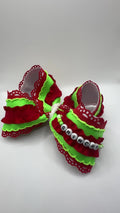 Grinchy beaded bow