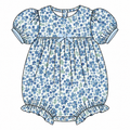 Blue Floral Bubble