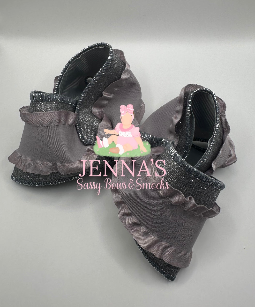 Silver Glitter Ruffle