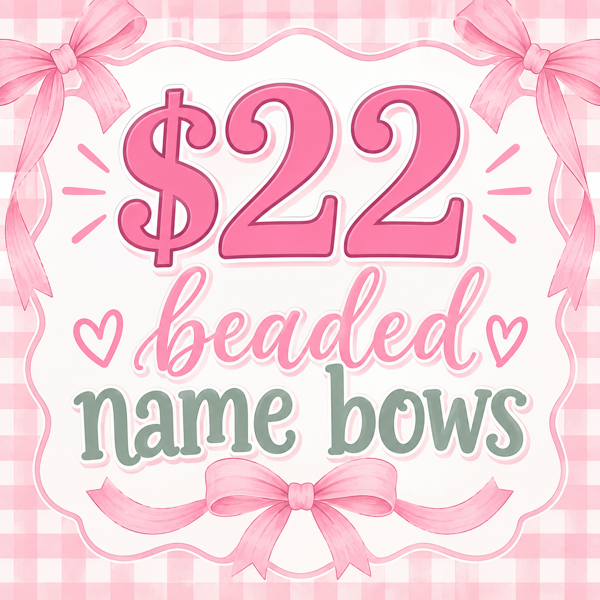 Beaded Name Bow