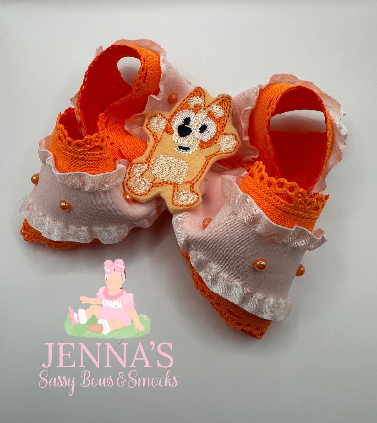 5” Orange Dog Bow